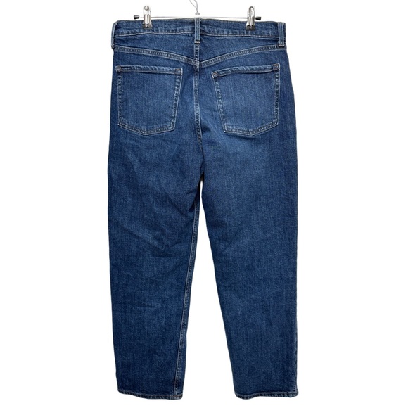 {Old Navy} "Extra High Rise Sky Hi Straight" Dark Blue Trish Tapered Denim Jeans - Picture 3 of 7
